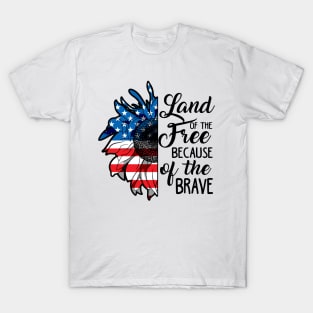 4th of July. Land of Free. Independence Day. T-Shirt